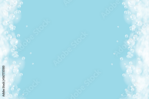 Bath foam background. Shampoo bubbles texture.Sparkling shampoo and bath lather vector illustration.