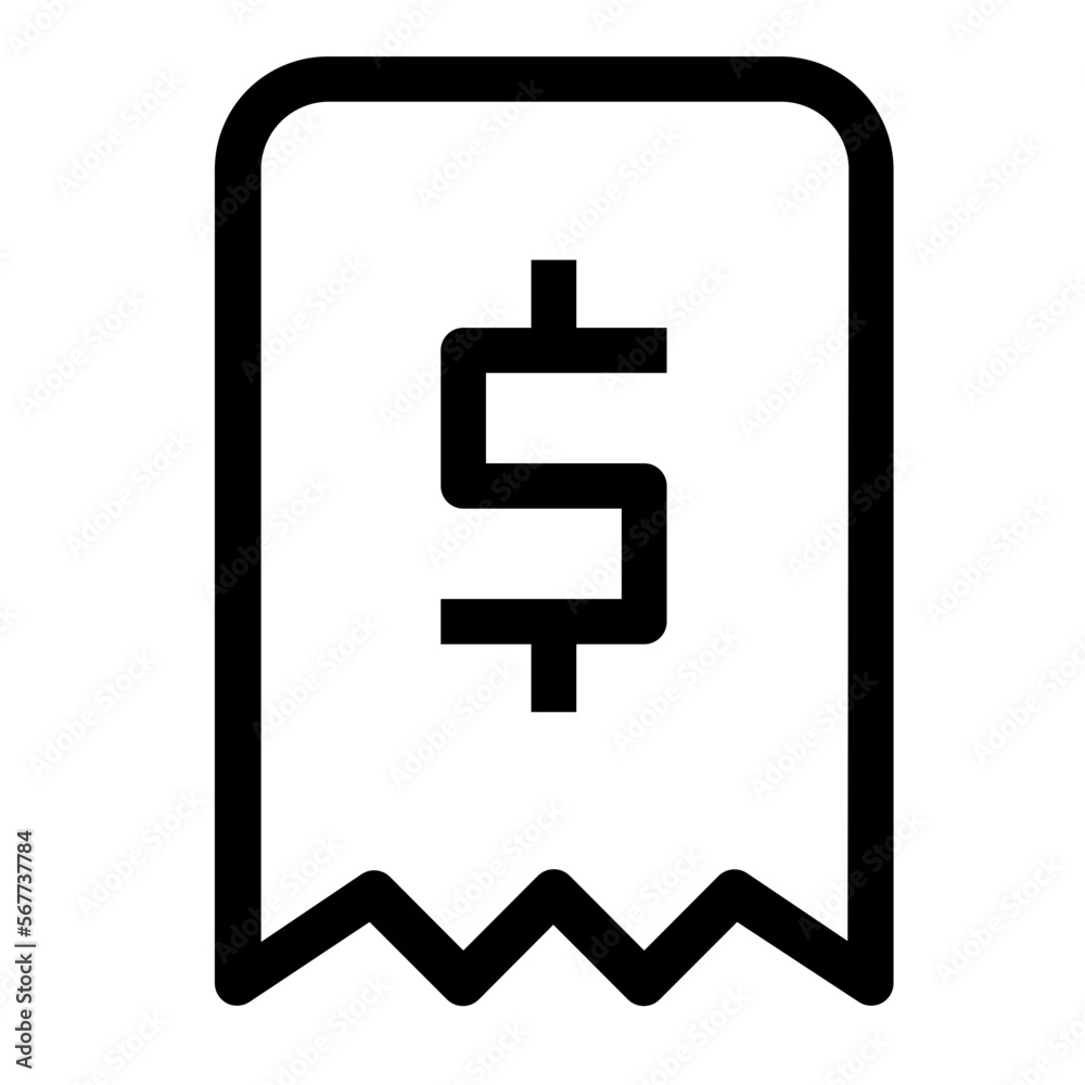Receipt line icon Receipt line icon