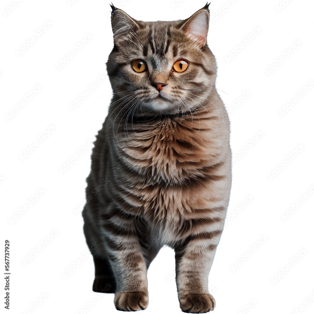 Scottish Fold cat standing idle Scottish Fold cat standing idle