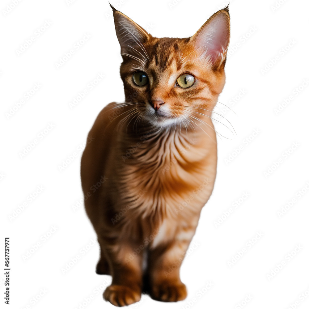 Portrait of a small Abyssinian cat