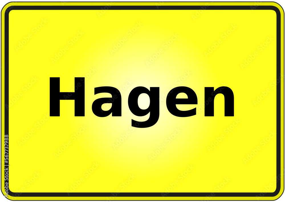 Ortseingangsschild Deutschland Stadt Hagen Ortseingangsschild Deutschland Stadt Hagen