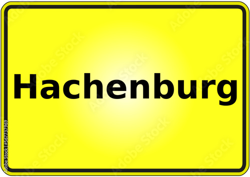 Ortseingangsschild Deutschland Stadt Hachenburg