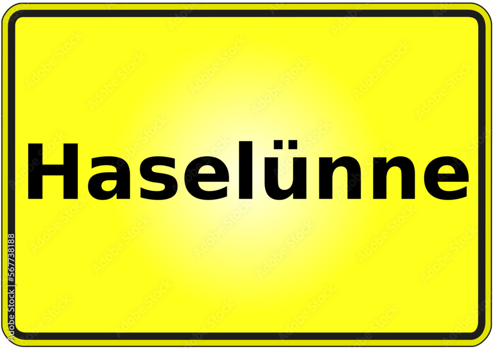 Ortseingangsschild Deutschland Stadt Haselünne Ortseingangsschild Deutschland Stadt Haselünne