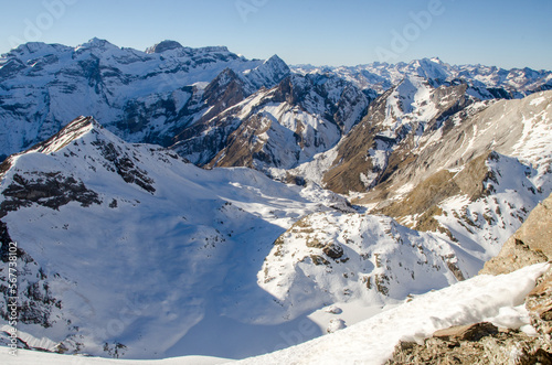 Mountains Pyrenees Winter Snow