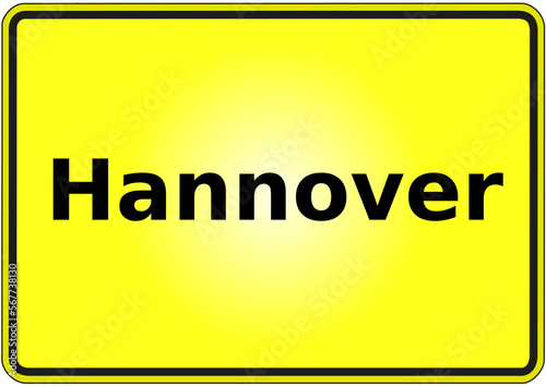 Stadteingangsschild Deutschland Stadt Hannover
