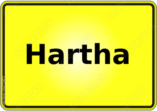 Ortseingangsschild Deutschland Stadt Hartha