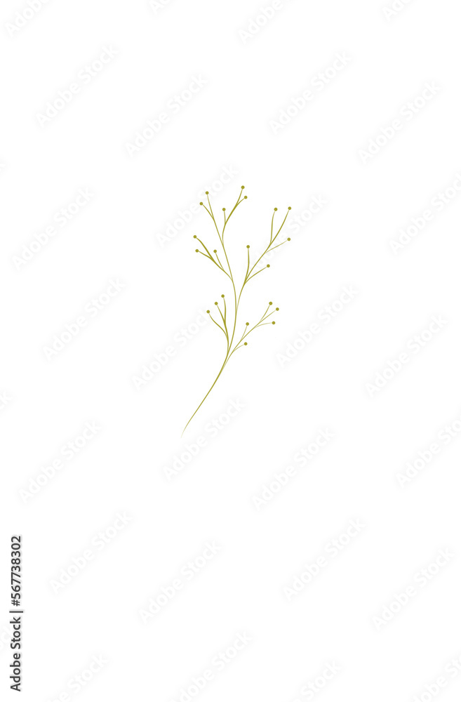 beautiful botanical flower logo art illustration