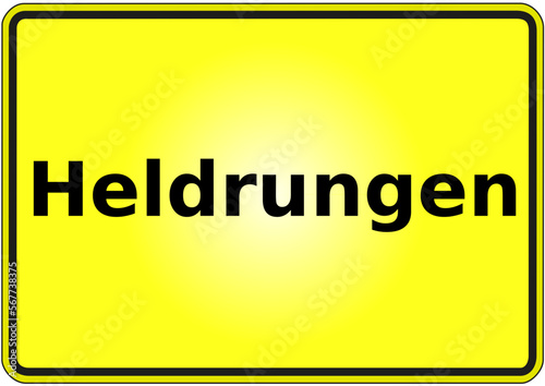 Ortseingangsschild Deutschland Stadt Heldrungen