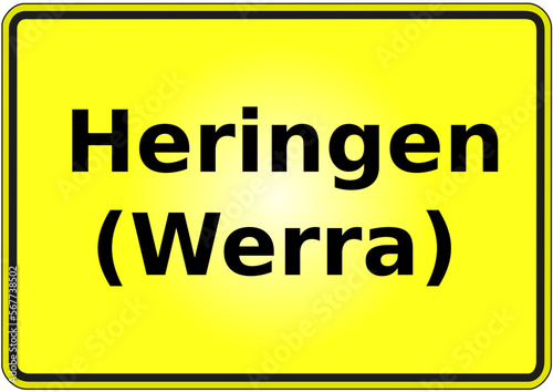 Ortseingangsschild Deutschland Stadt Heringen (Werra)