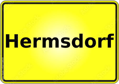 Ortseingangsschild Deutschland Stadt Hermsdorf