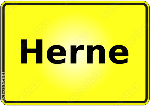 Stadteingangsschild Deutschland Stadt Herne