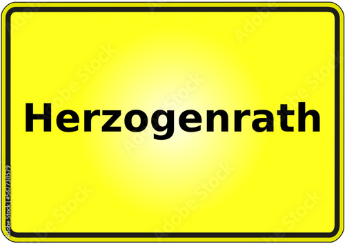 Ortseingangsschild Deutschland Stadt Herzogenrath