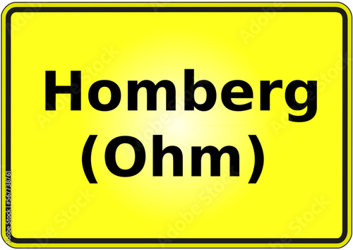 Ortseingangsschild Deutschland Stadt Homberg (Ohm)