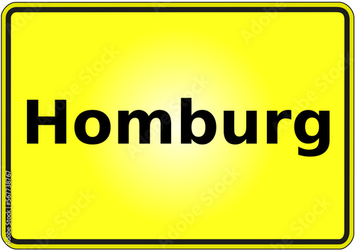 Stadteingangsschild Deutschland Stadt Homburg