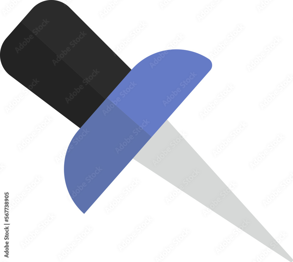 a sharp object in blue and black
a sharp object in blue and black