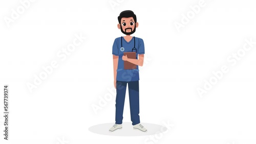 surgeon male doctor standing character