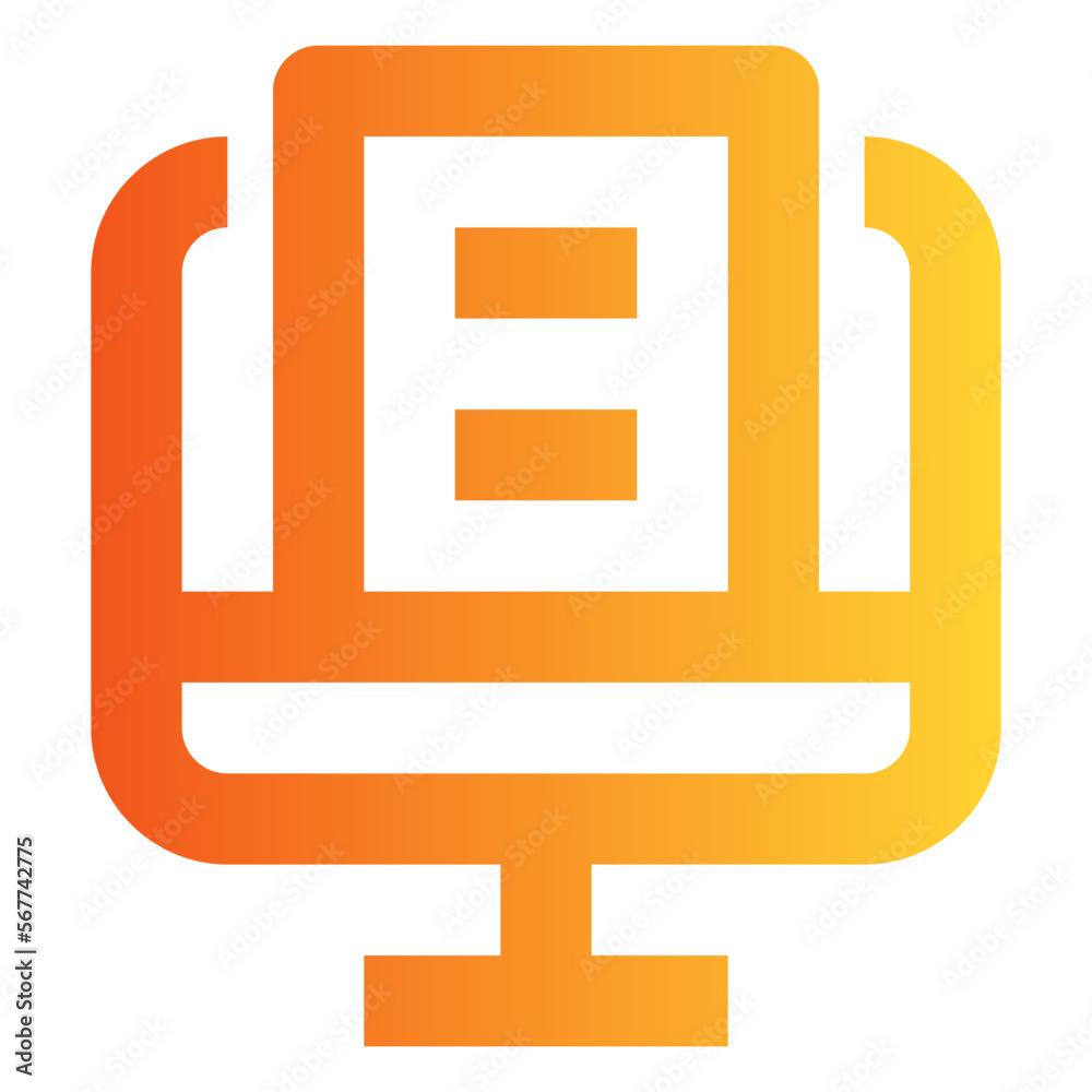 Computer gradient icon Computer gradient icon
