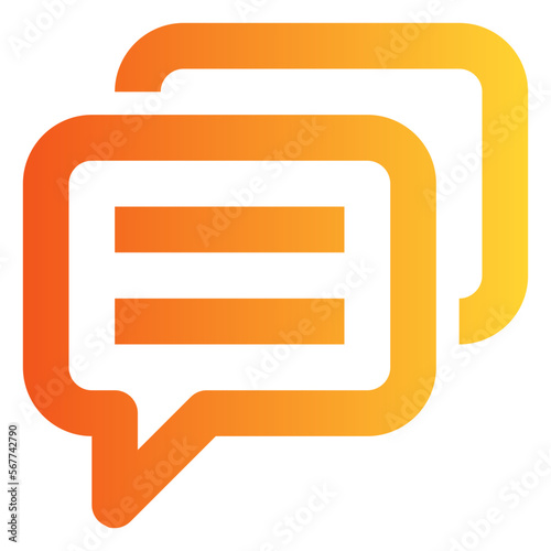 Comunication gradient icon