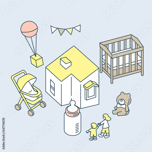 子育ての空間。子供のために準備する物