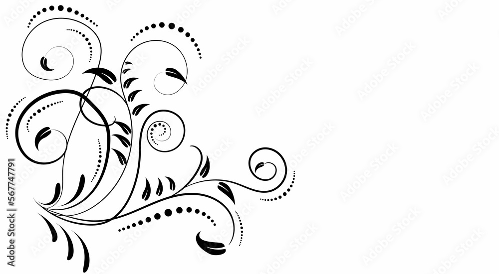 Calligrafic flourishes on white background.