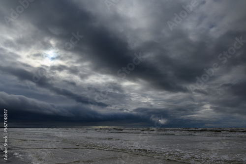 Stormy Baltic sea  Liepaja  Latvia.