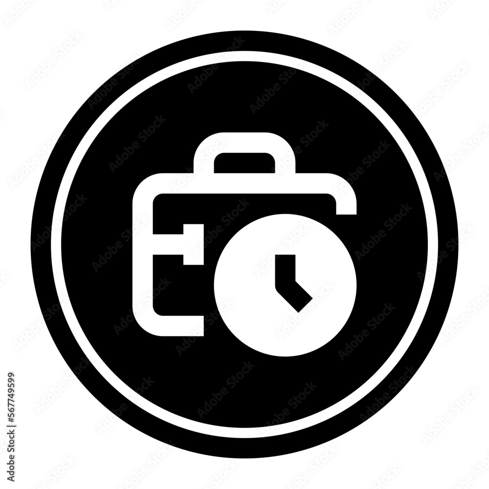 brifcase Circular line icon brifcase Circular line icon
