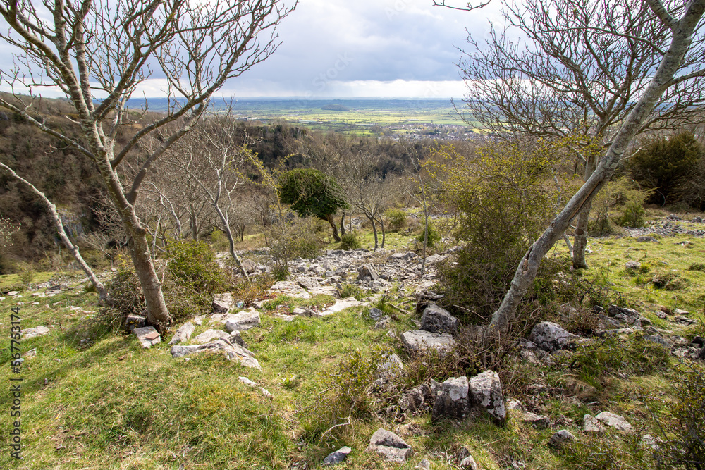 Fototapeta premium Cheddar Gorge the village of Cheddar, Somerset, England