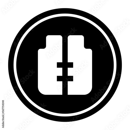 Life Vest Circular line icon