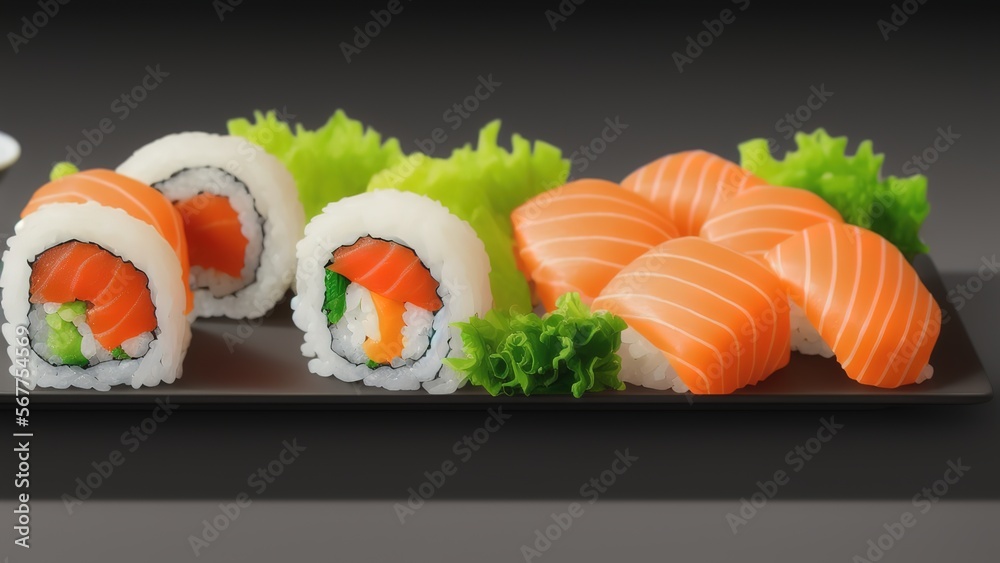 sushi on a plate sushi on a plate