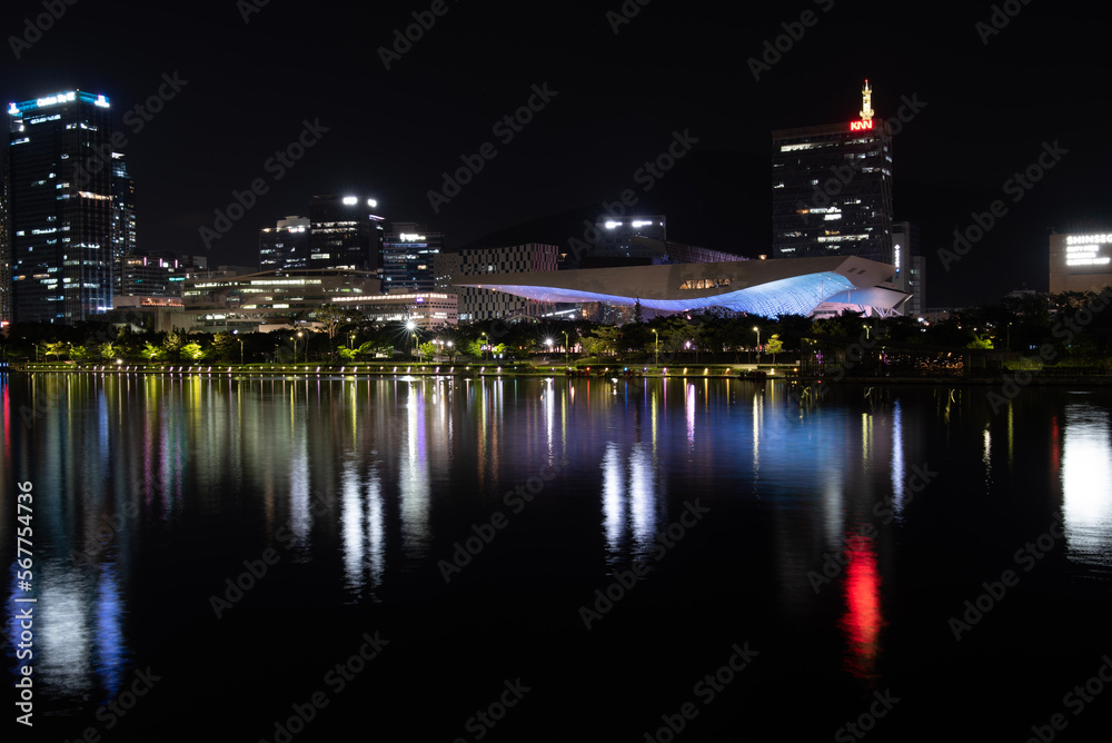 country skyline at night