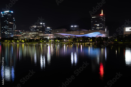 country skyline at night