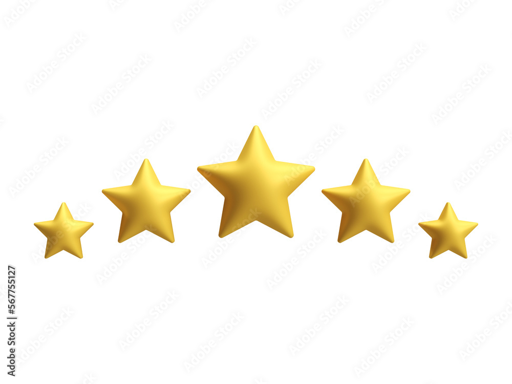5 Gold Stars, Transparent 5 Gold Stars, Transparent