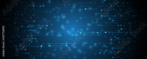 Quantum processing. Deep learning artificial intelligence. Future new technology  for business or science presentation
