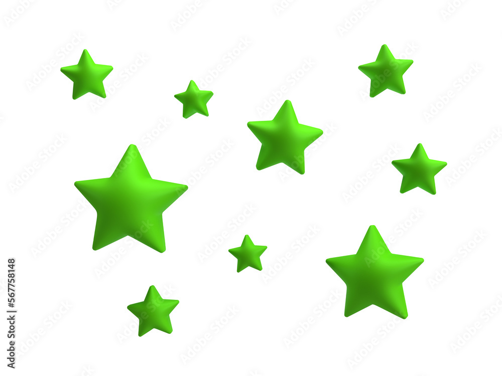 Many Green Stars, transparent Many Green Stars, transparent