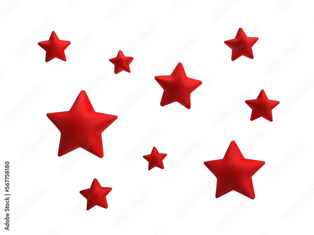 Many Red Stars, transparent Many Red Stars, transparent