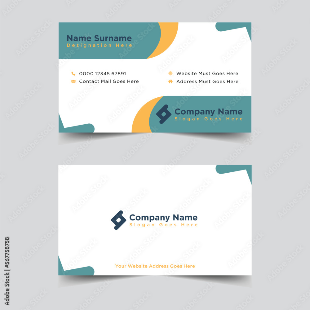 Professional business card template design vector illustration