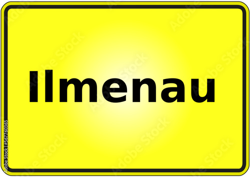 Stadteingangsschild Deutschland Stadt Ilmenau