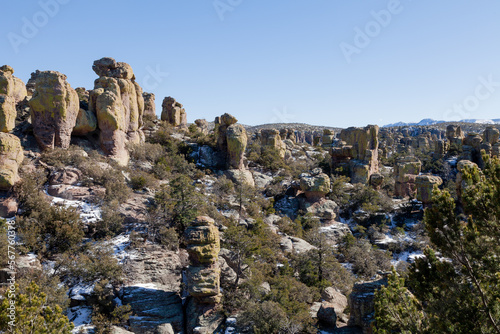 Scenic Chiricahua National Monument Landscape Arizona in Winter