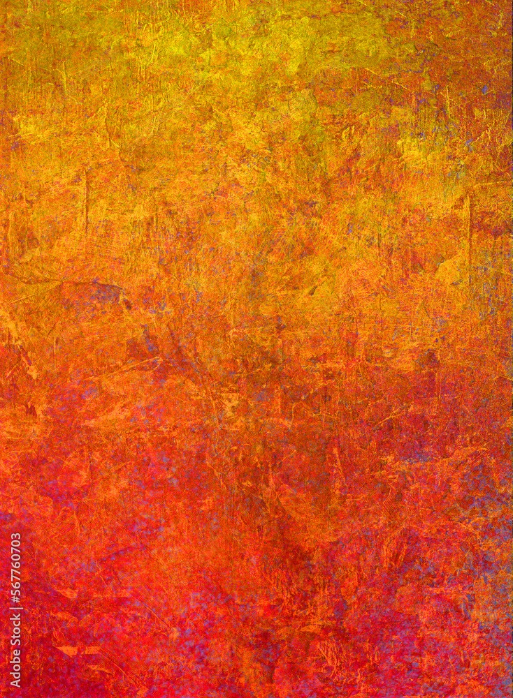 gradient red into. yellow on a fluorescent colored stone, weathered, textured background