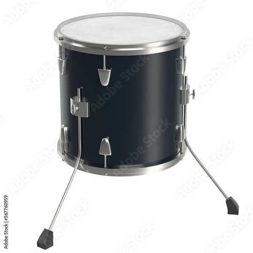 3D rendering illustration of a floor tom drum