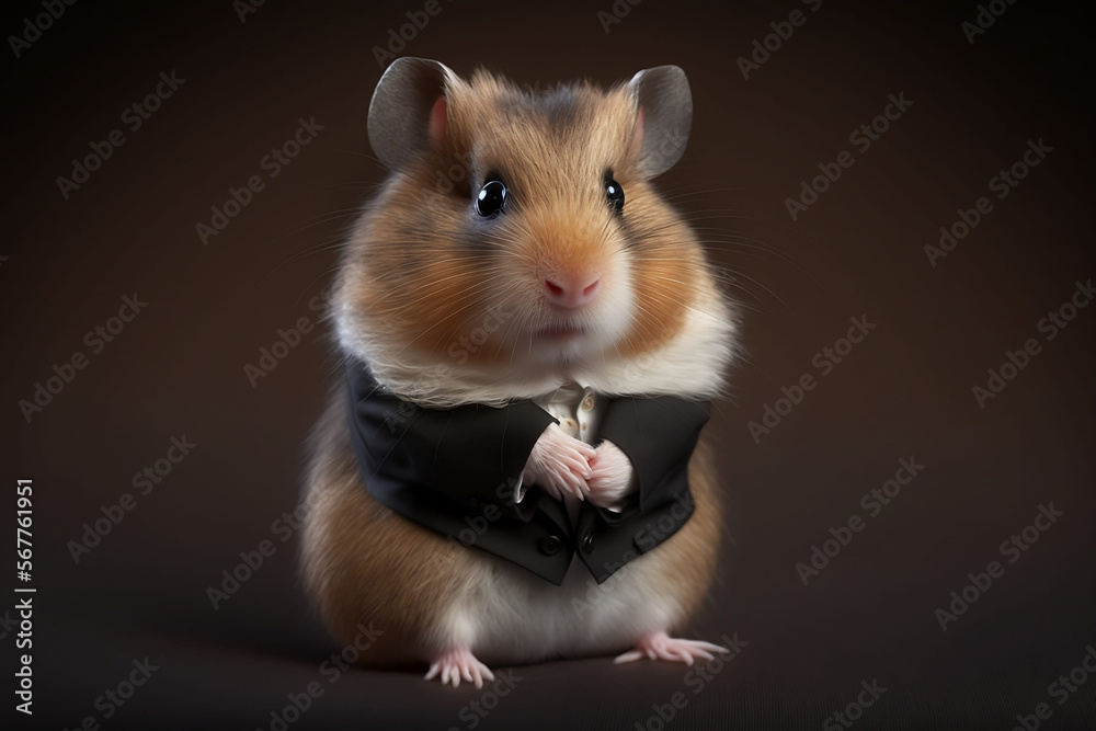Hamster in a Briefcase: The Adorable Rodent Ready for Business. Generative AI