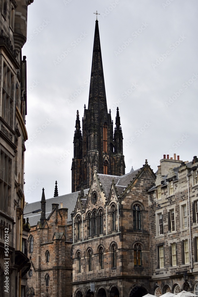 Buildings and landmarks in Edinburgh city centre. 