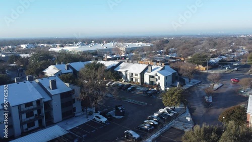 view of the city on a drone