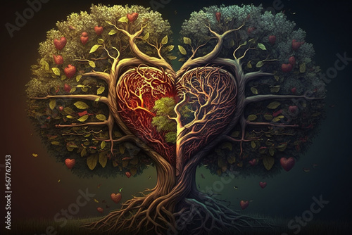 Canvastavla Der Liebes Baum von Adam und Eva