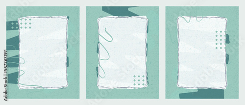 Wallpaper Mural Set of abstract minimalist vector for wall decoration. Unique cover design. Vector EPS10. Torontodigital.ca