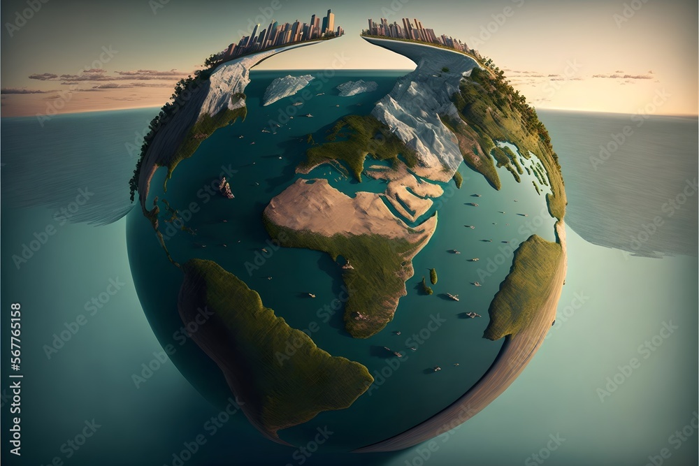 Fototapeta premium earth from different perspective created using Generative AI Technology