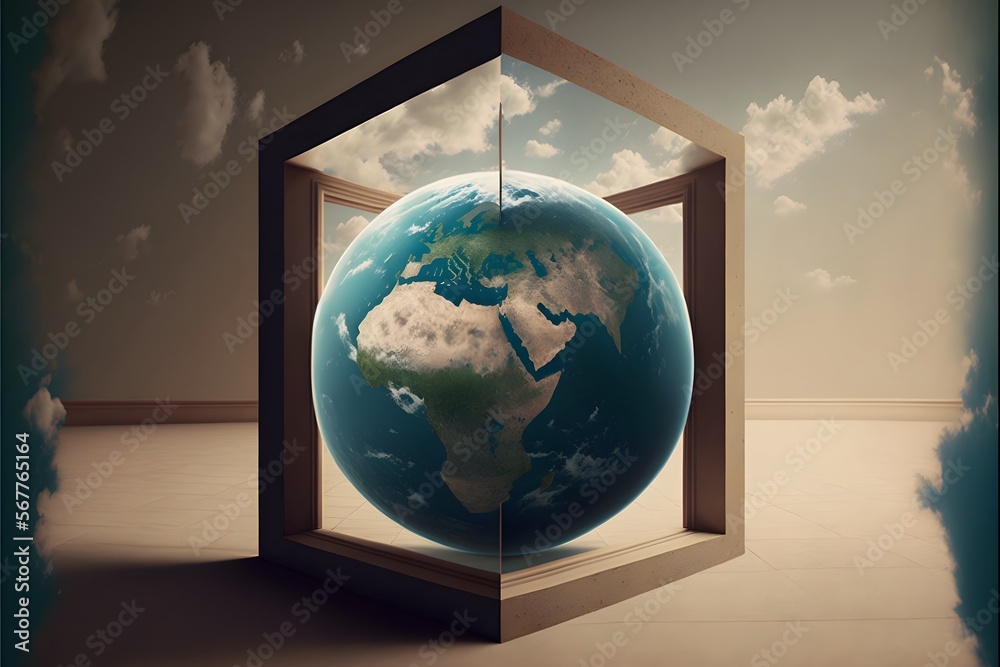 Fototapeta premium earth from different perspective created using Generative AI Technology