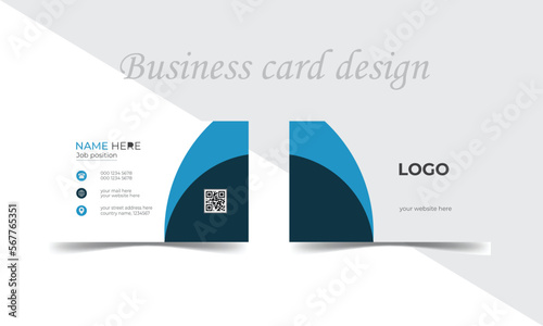 Creative business card design, Visiting card for business and personal use, Vector illustration design