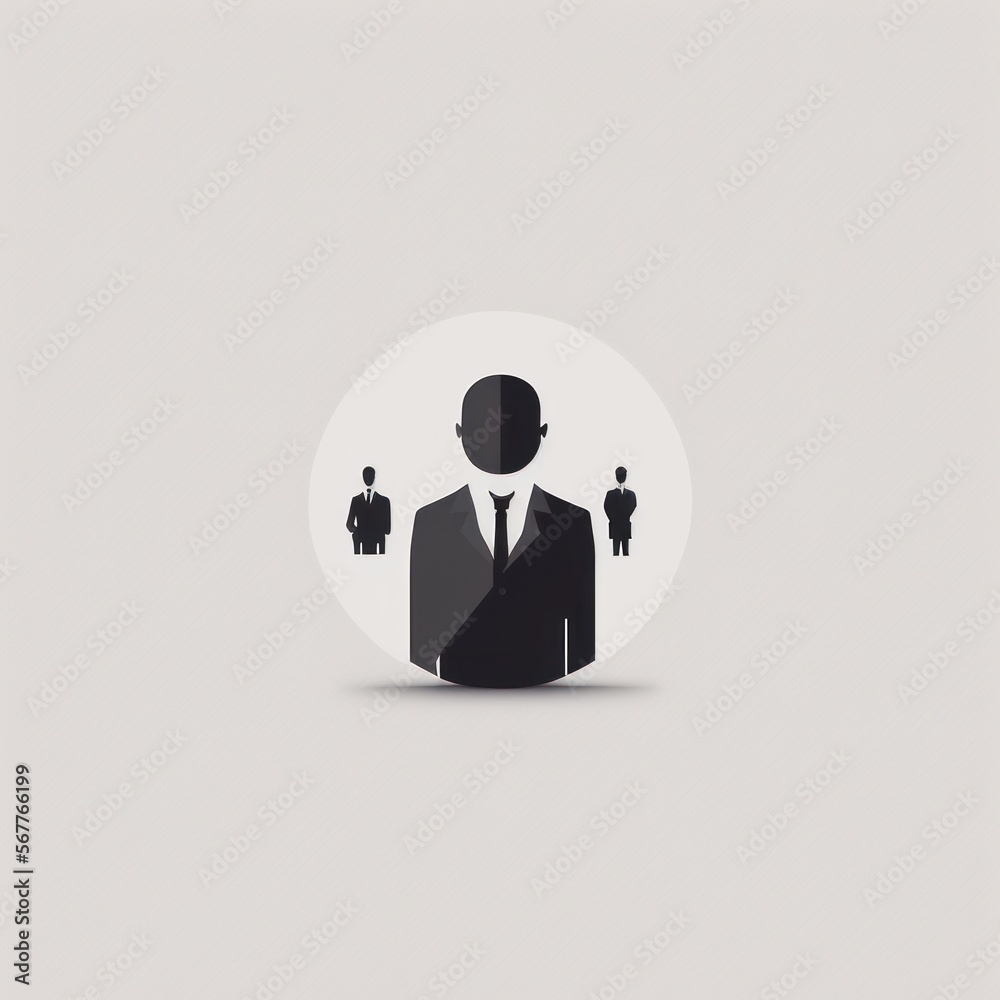 Α simple minimalist people icon, isolated, generative ai Α simple minimalist people icon, isolated, generative ai