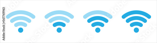 wireless and wifi icon set. internet icon collections symbol, vector illustration